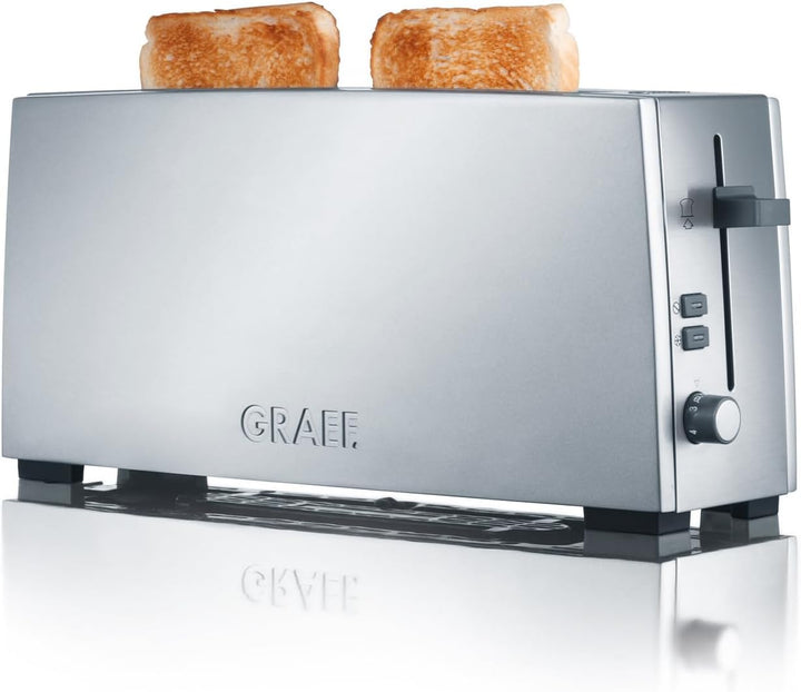 GRAEF Langschlitz-Toaster TO 90, Edelstahl, silber, TO90 Single, Single