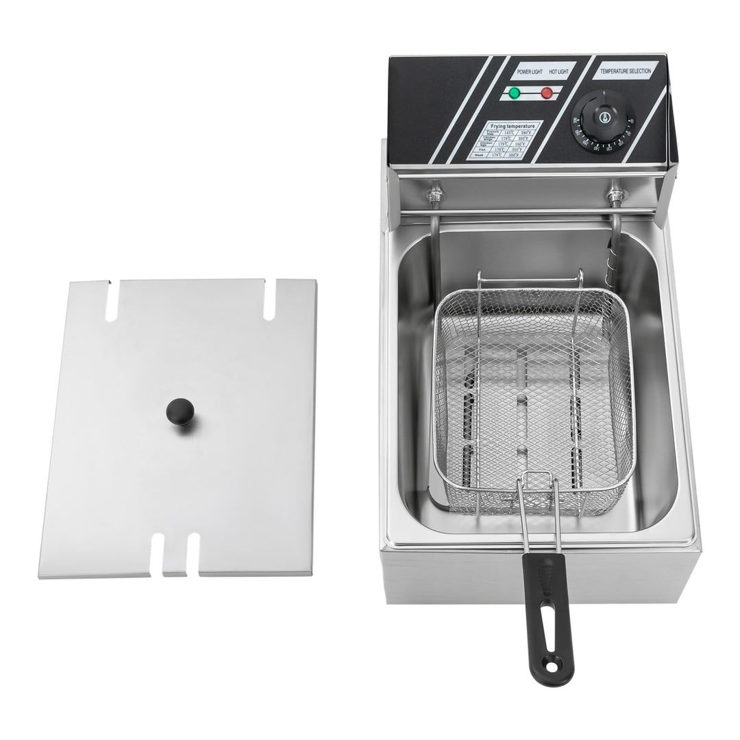 6L Edelstahl Fritteuse, Professionelle Kaltzonenfritteuse, Einzelschlitzfritteuse, einstellbare Temp