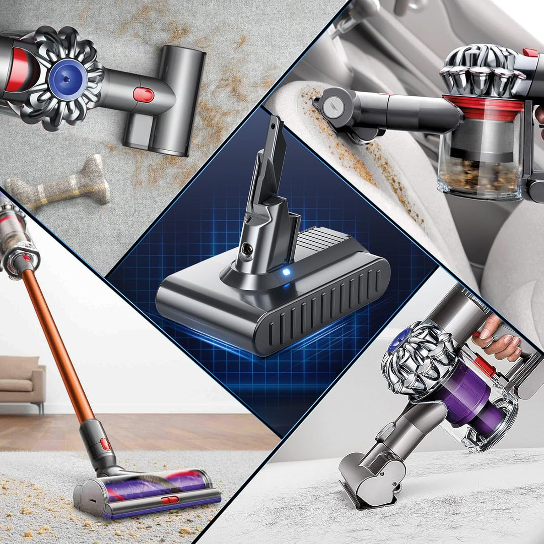 V7 6.0Ah Ersatzakku für Dyson Akku kompatibel mit Dyson V7 SV11 Animal Absolute Fluffy Motorhead Pro