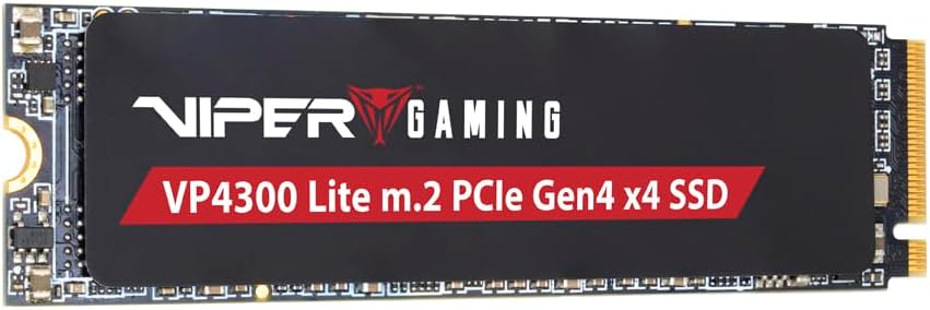Patriot Memory Viper VP4300 Lite 4TB M.2 PCIe Gen4 x4 SSD Kompatibel mit PS5, 4TB