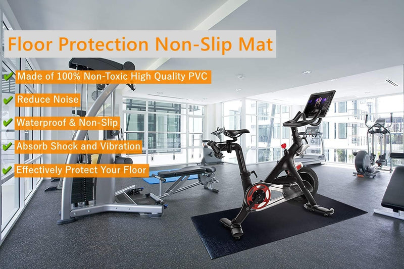 Bodenschutzmatte für Fitnessgeräte, Wiederstandsfähige Laufband Matte, 6mm Rutschfeste Unterlegmatte