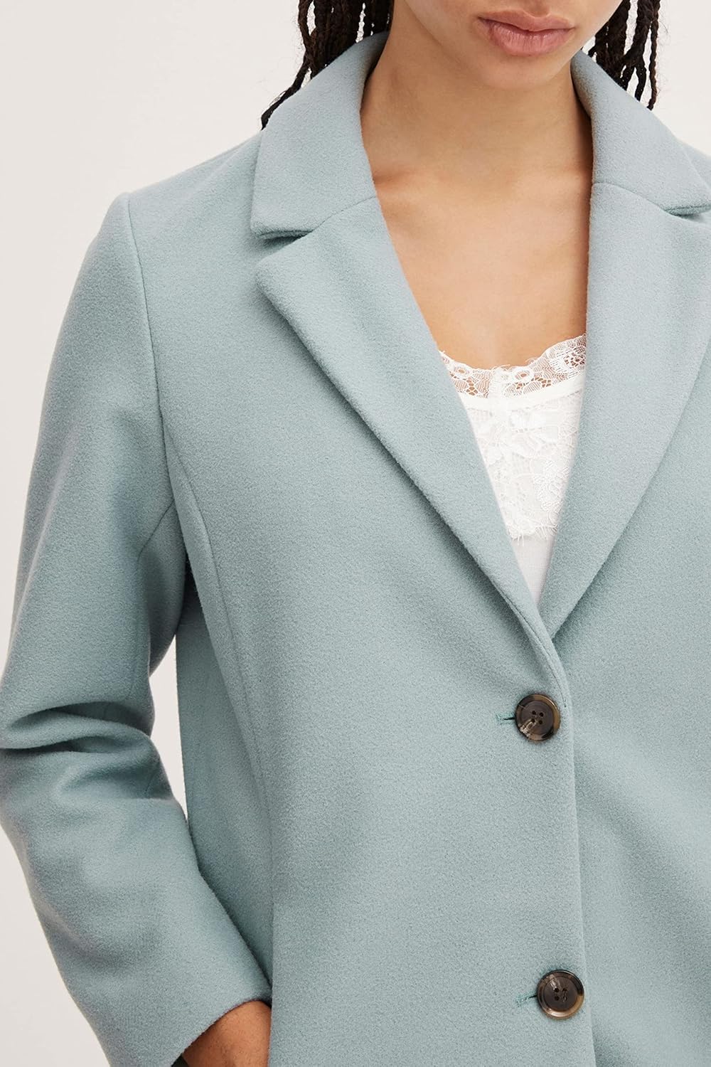 ICHI IHJANNET JA4 Damen Steppmantel Wintermantel Winterjacke Kurzmantel mit Reverskragen und Knöpfen
