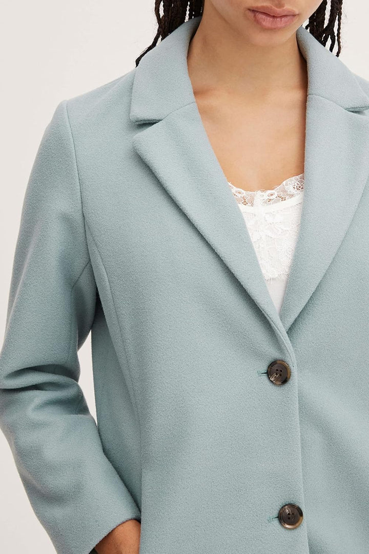 ICHI IHJANNET JA4 Damen Steppmantel Wintermantel Winterjacke Kurzmantel mit Reverskragen und Knöpfen