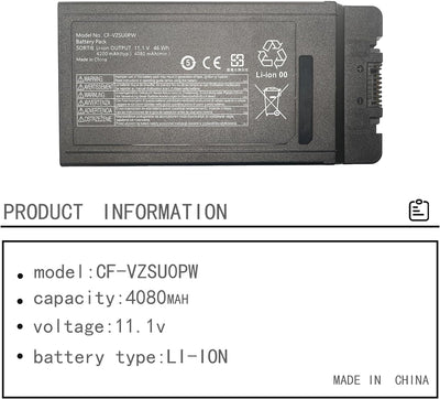 7xinbox CF-VZSU0PR CF-VZSU0PW 11,1V 46Wh Laptop-Akku kompatibel mit Panasonic Toughbook CF-54, 54 Gl