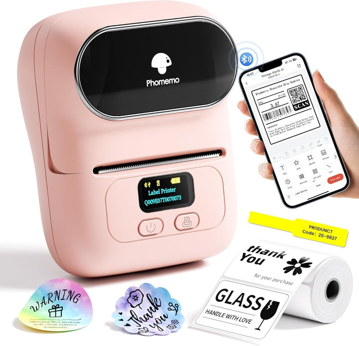 Phomemo M110 Tragbarer Etikettendrucker Selbstklebend Bluetooth Etikettiergerät Beschriftungsgerät T