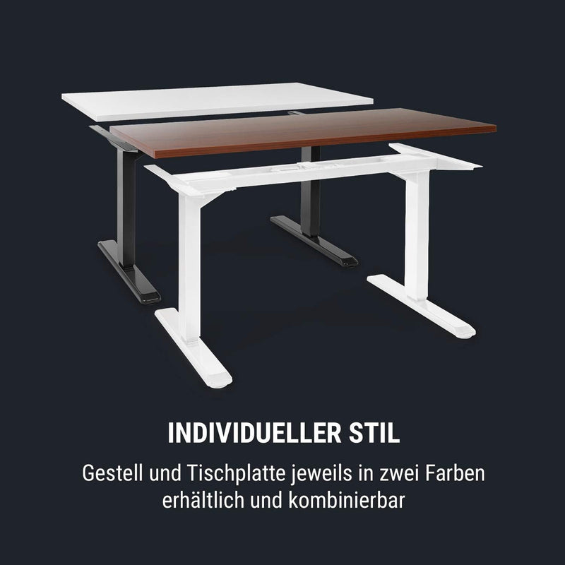 Oneconcept Schreibtisch, Elektrisch Höhenverstellbarer Schreibtisch, Sitz- & Stehtisch, Elektrischer