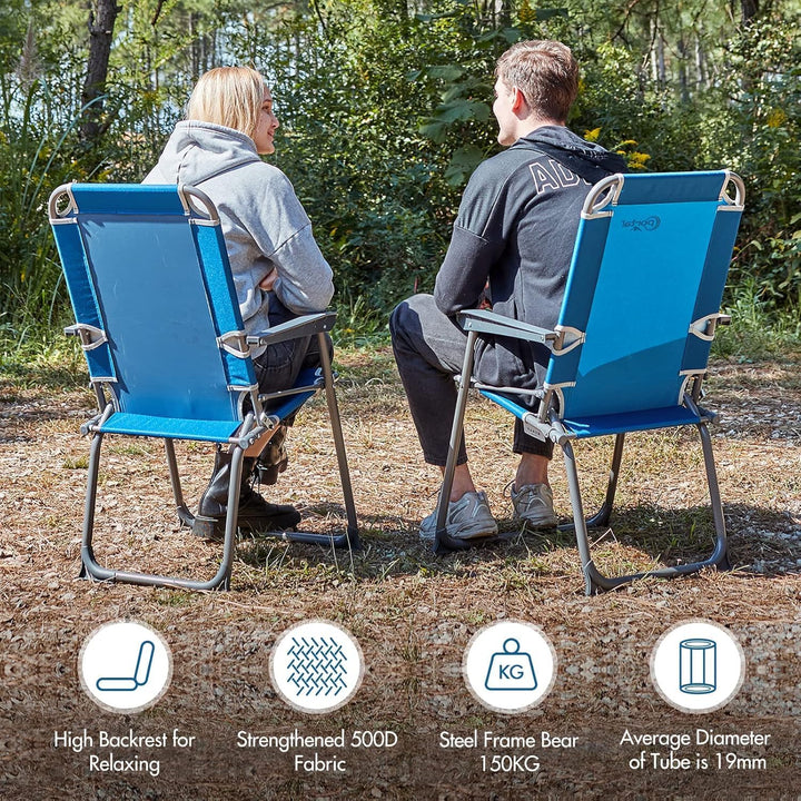 Portal Campingstuhl faltbar Klappstuhl Camping bis 100kg belastbar leicht Angelstuhl Strandstuhl kla