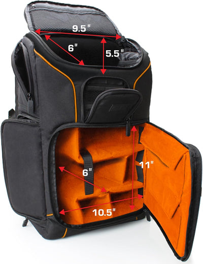 USA Gear DSLR Kamerarucksack, Foto Rucksack Anti-Shock Kameratasche mit 43,18 cm Laptop-Tasche, Wass