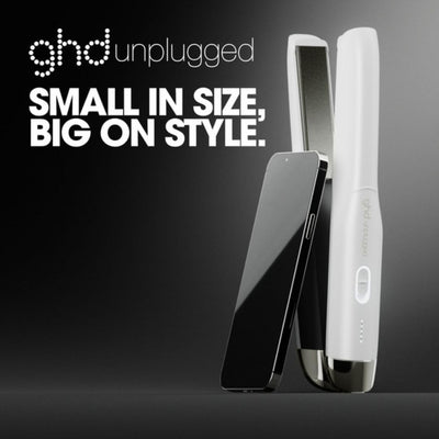 ghd Unplugged - kabelloser professioneller Haarglätter mit Dual-Technologie - Zone, Weiss Old Packag