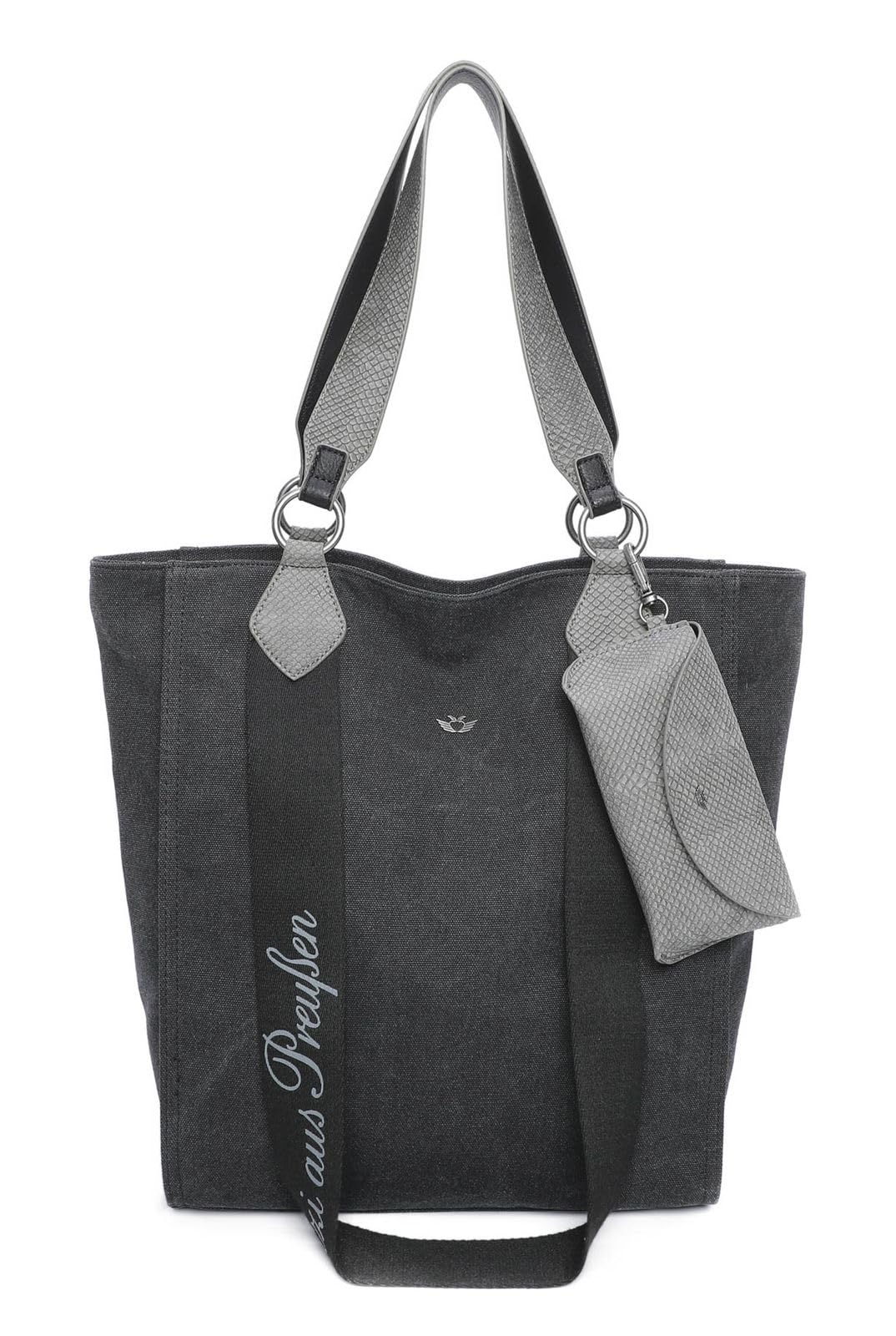 Fritzi aus Preussen Damen Izzy02 Canvas Shopper Canvas Black, Canvas Black