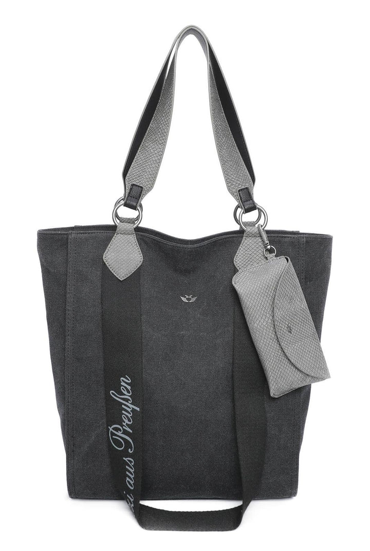Fritzi aus Preussen Damen Izzy02 Canvas Shopper Canvas Black, Canvas Black