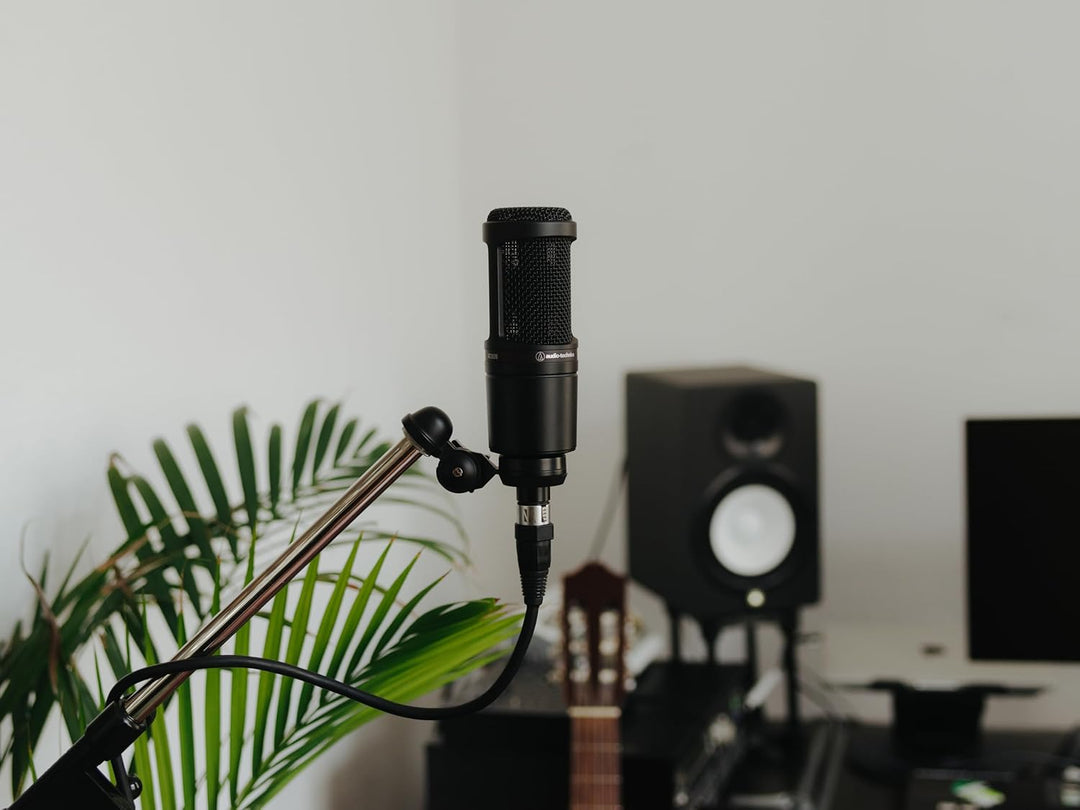 Audio-Technica 2020 Kondensatormikrofon mit Nierencharakteristik Schwarz Black XLR, Black XLR