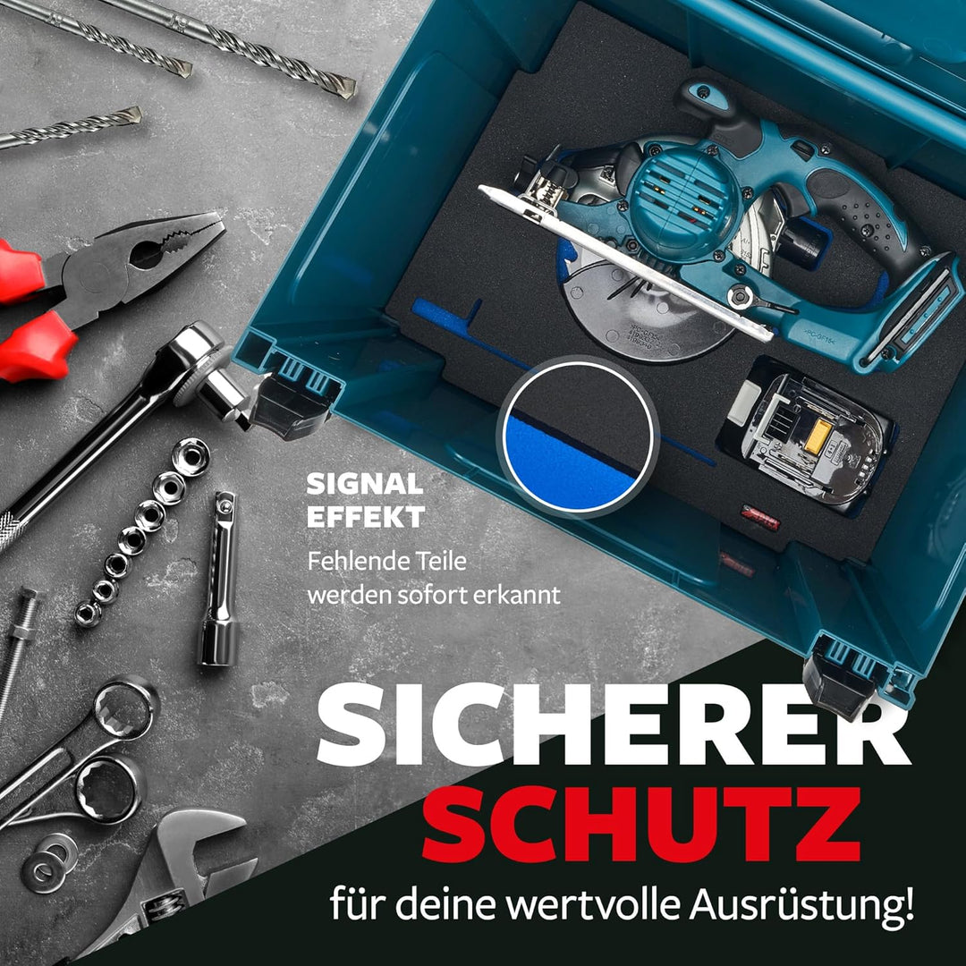 APTEX Schaumeinlage passend für Makita Akku-Handkreissäge DSS 501 für MakPac Gr. 4