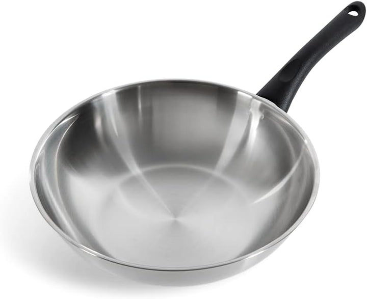 BK Cookware Bold Edelstahl-Wokpfanne, 28 cm, induktionsgeeignet, satiniert, Stay Cool-Griff, spülmas