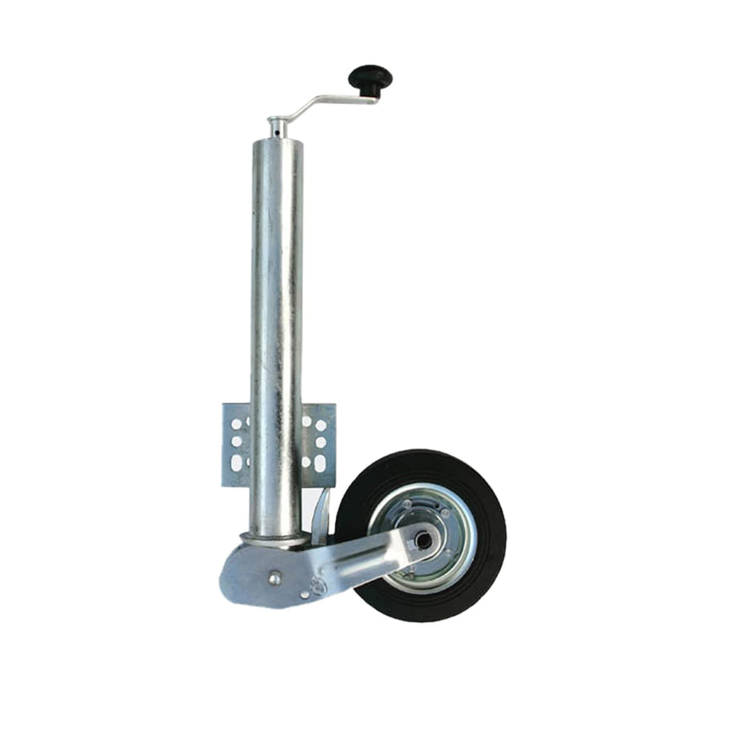 Wiltec automatisches Anhänger Stützrad mit 453 kg Stützlast ø60 mm, Bugrad mit Kurbel, Anhängerrad,
