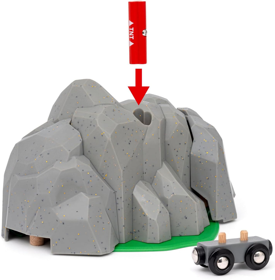 BRIO World - 36044 Tunnel mit Sprengfunktion | Zugset für Kinder ab 3 Jahren