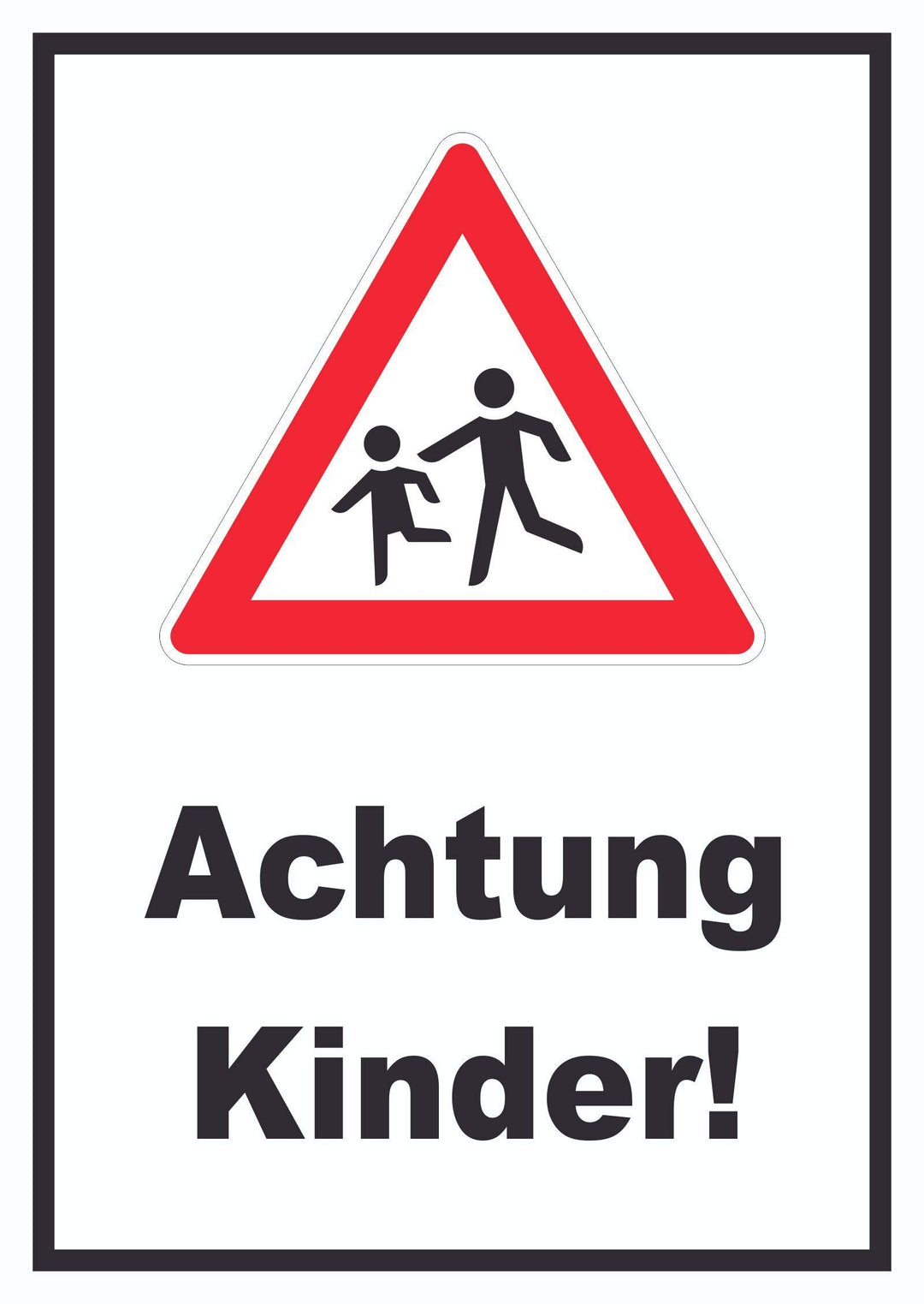 Achtung Kinder Schild Vorsicht Kinder A2 (420x594mm), A2 (420x594mm)