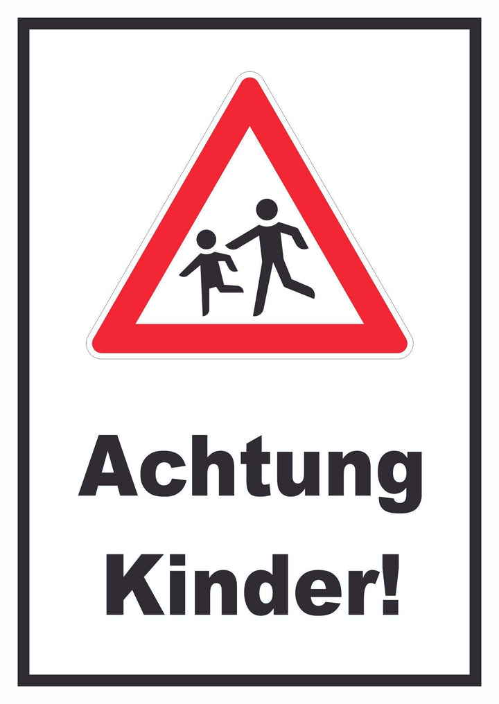 Achtung Kinder Schild Vorsicht Kinder A2 (420x594mm), A2 (420x594mm)