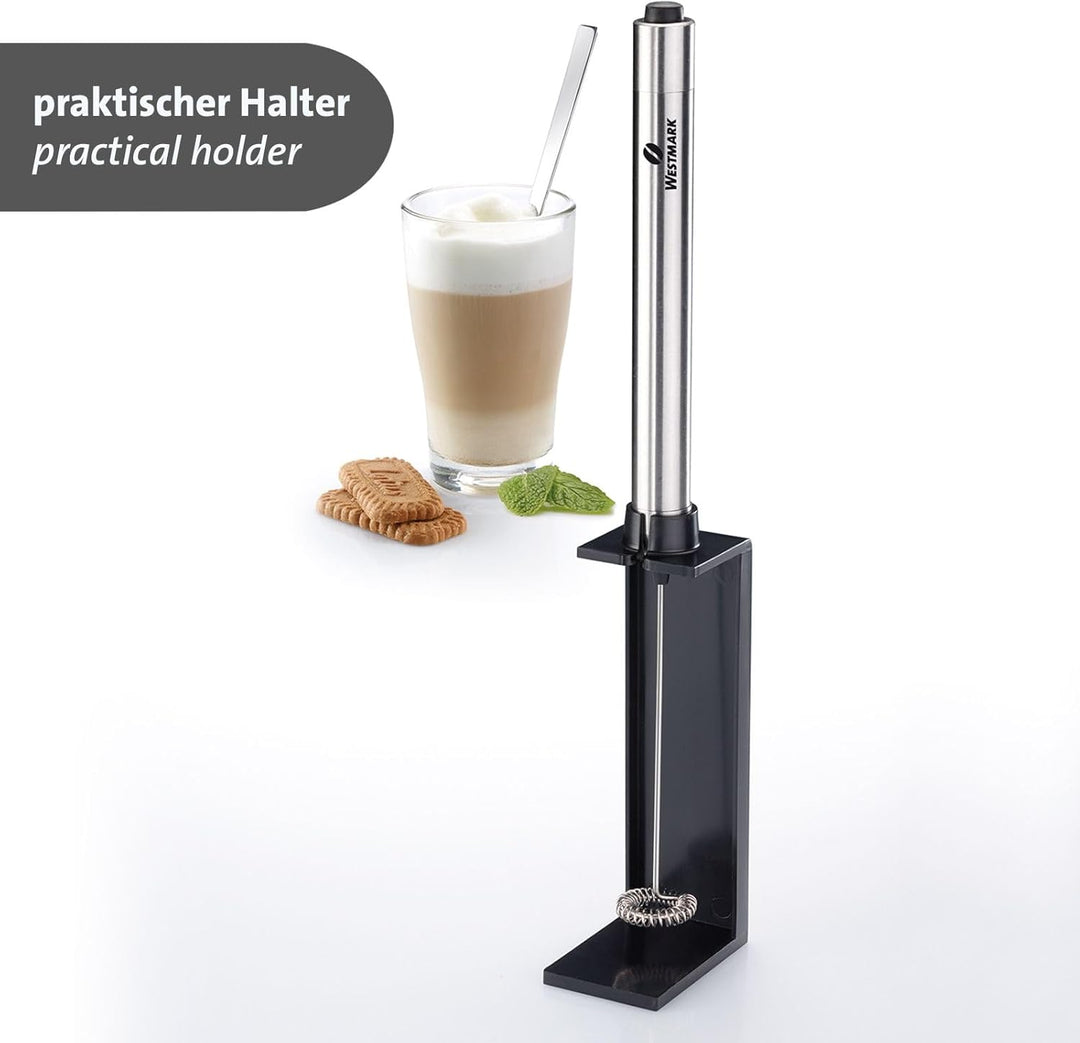 Westmark 2 tlg. Set Milchkännchen + Milchaufschäumer– Ideal zum Aufschäumen von Milch und veganen Al