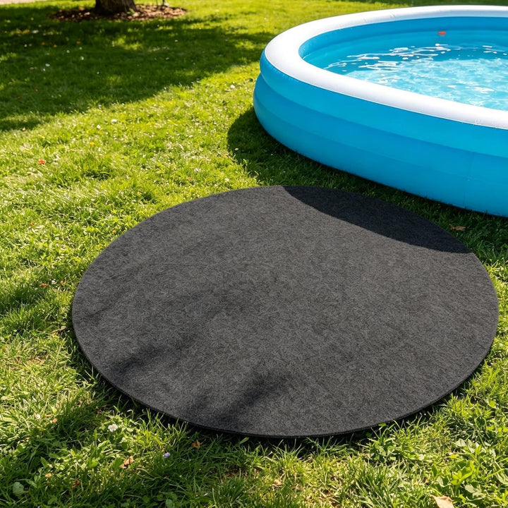Pool-Auskleidung – durchstossfeste, nahtlose Filzmatte, Boden-Pool-Matte | für Schwimmen, Terrasse,