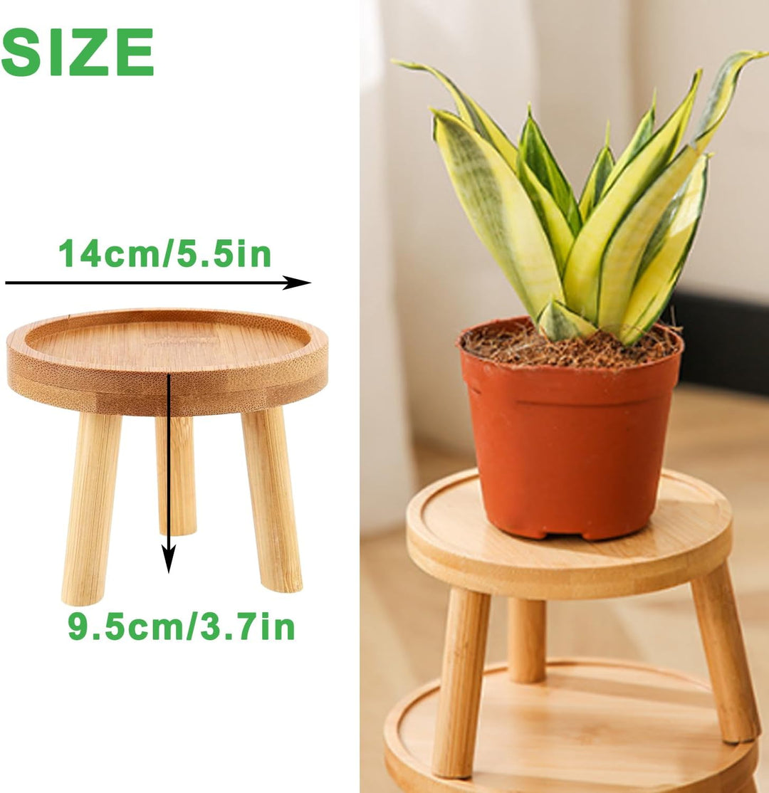 Pflanzenhocker Holz Klein, Hocker Holz Für Blumen, Topfpflanzenständer, Blumentopf Basishalter Rund,