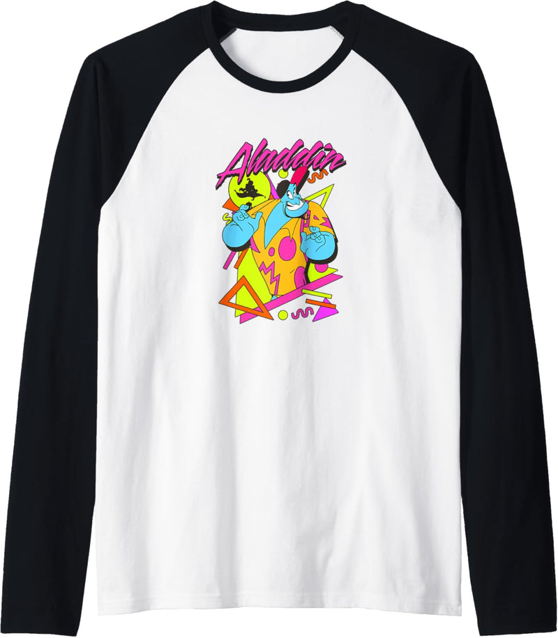 Disney Aladdin Genie In A Shirt Retro Abstract Raglan