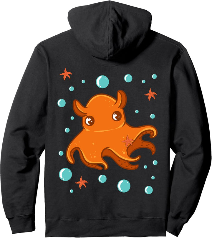 Kawaii Oktopus mit grossen Ohren Pullover Hoodie