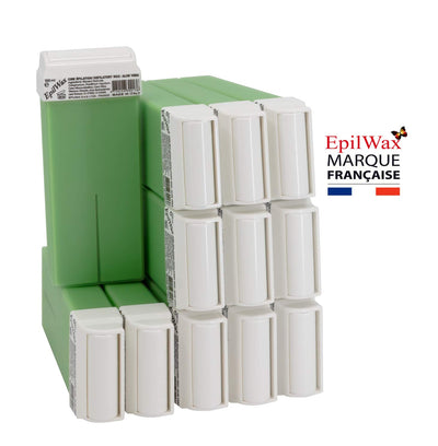 EpilWax Royal Enthaarungsset Komplett mit: Professionellem Wachswärmer,12 Roll-On Wachs 100 ml mit A
