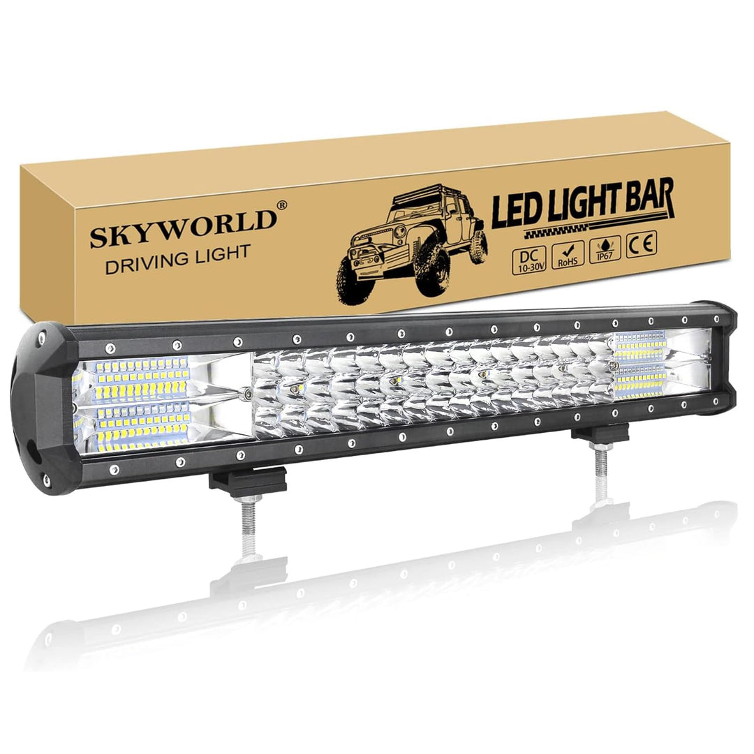 SKYWORLD LED Arbeitsscheinwerfer Bar 52cm 288W Zusatzscheinwerfer 12V 24V IP67 Wasserdicht Flutlicht