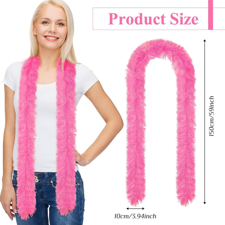 Cindeer 8 Stück Federboas Set Künstliche Flauschige Boas Dekoration für Damen Kostüm Kleid Mädchen T