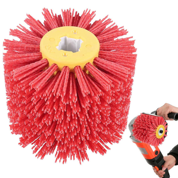 Schleifbürsten: 80 Körnung, 100mm Breite - 120mm Ø | Schleifwalze geeignet, Nylonbürste für Satinier