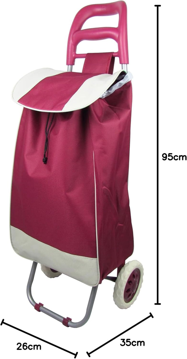Einkaufstrolley klappbar 38L – leicht & stabil – wetterfest – mit Reissverschlusstasche – Metallgest