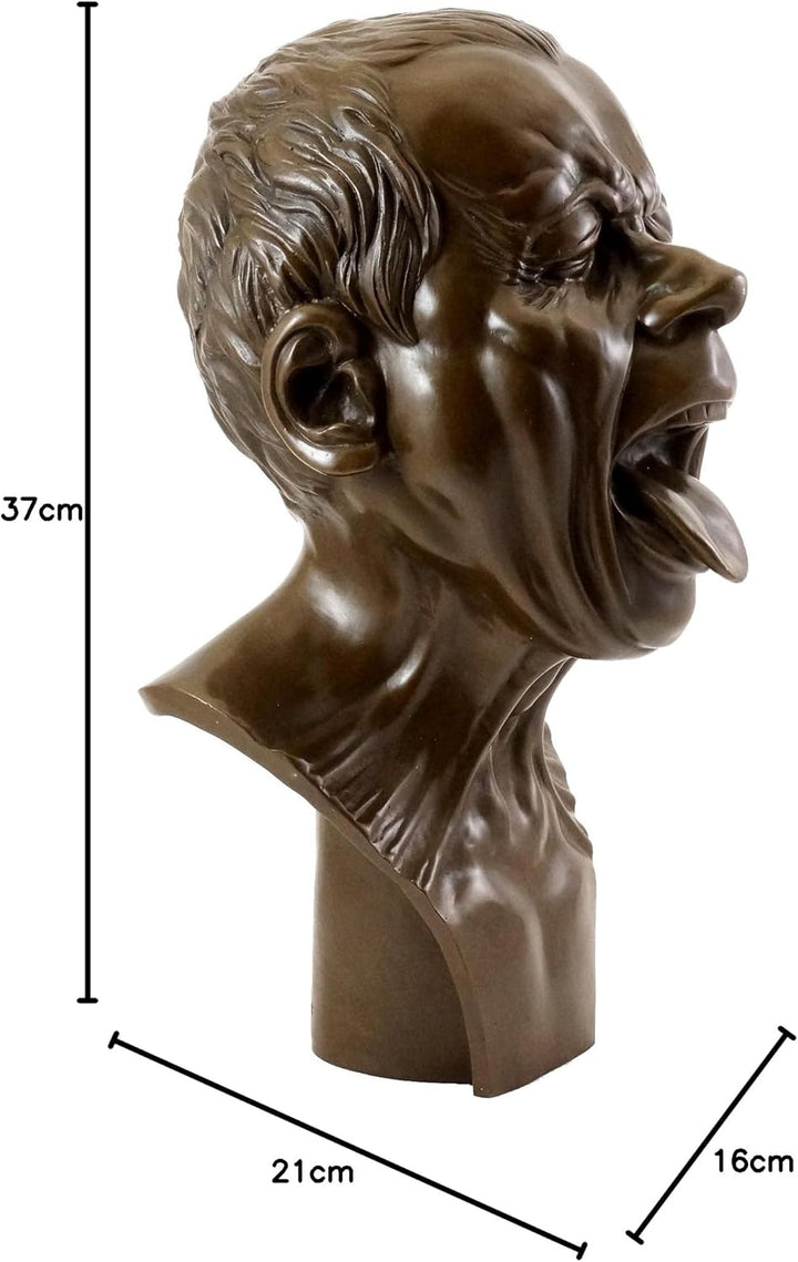 Kunst &amp; Ambiente - Bronzefigur - Studienkopf mit herausgestreckter Zunge - Franz Xaver Messerschmidt