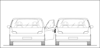 ML INNOVACIONES - XXL Schutz der Autotür vor Dellen und Beulen, die beim Parken entstehen Schutz geg