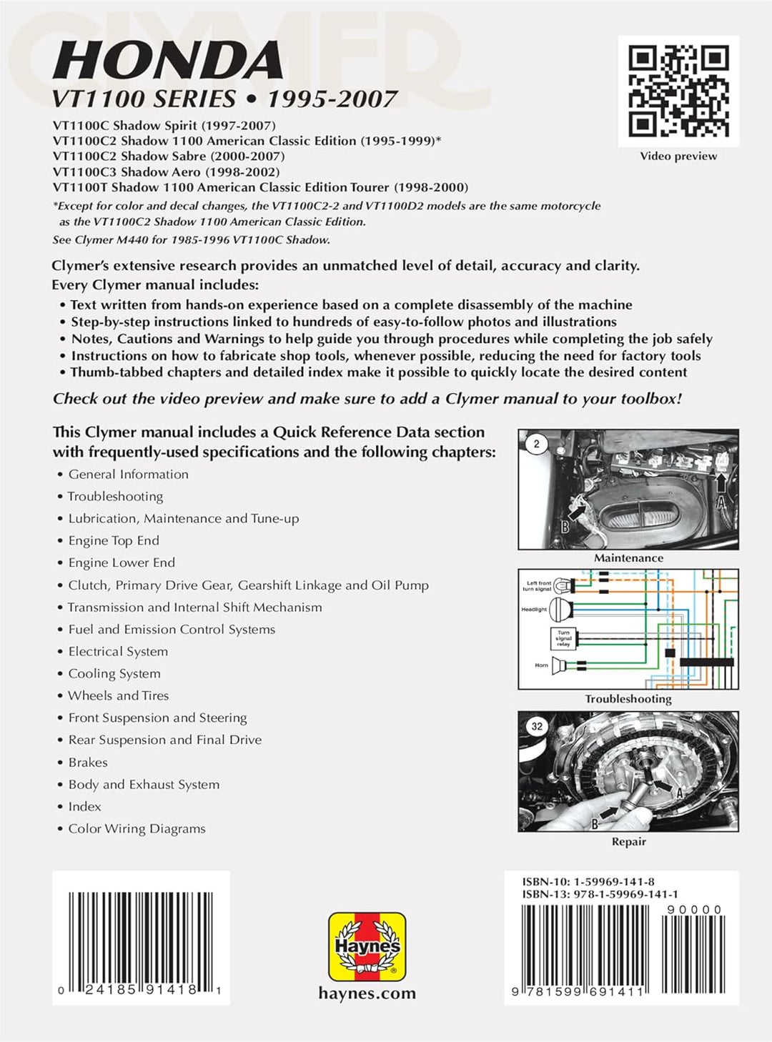 Honda VT1100 Series 1995-2007 (CLYMER MOTORCYCLE REPAIR), Taschenbuch