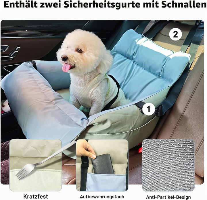 BingoPaw Hunde Autositz für kleine bis mittlere Hunde, Abnehmbar Waschbar rutschfest Hundesitz, Trag