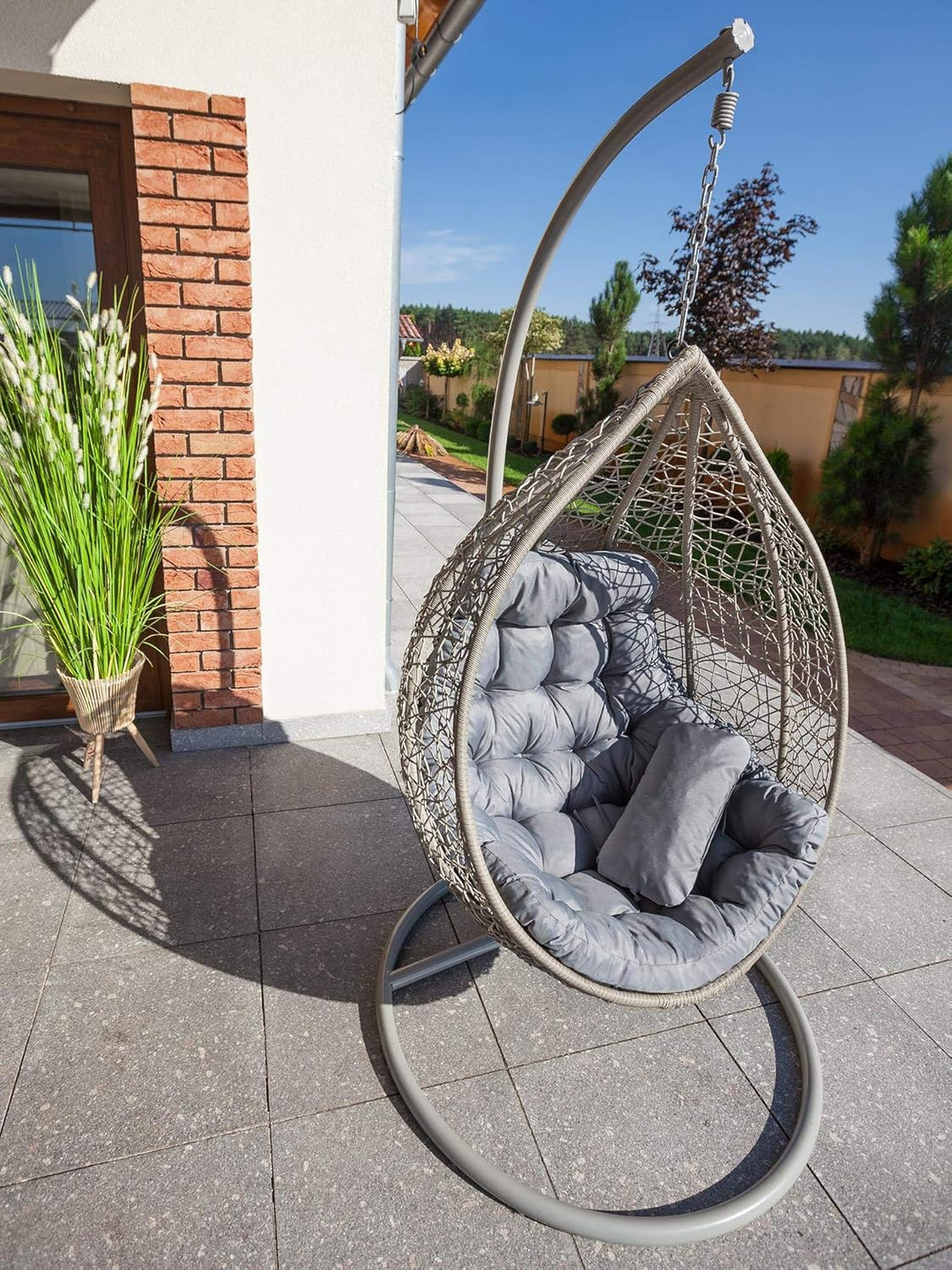 PillowPrim Hängesessel Kissen, Auflage für Polyrattan/Rattan Hängeschaukel, Polster, Hängekorb, Scha