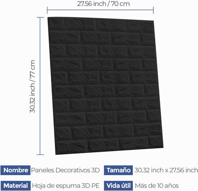 Edihome, Wandpaneele Selbstklebend, 3D Wandpaneele, Tapete Steinoptik, Wandaufkleber, für Wohnzimmer