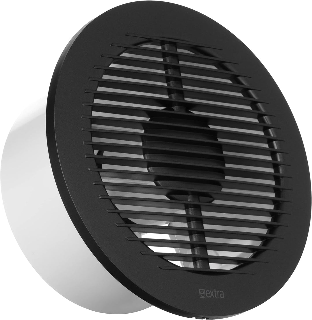 Ø 150mm Anthrazit Badlüfter - Ventilator mit Kugellager - Lüfter für Effiziente Belüftung im Bad Kuc
