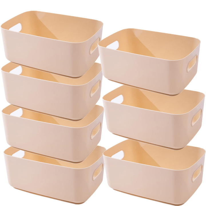 NCRGB 7 Gross Aufbewahrungsbox Kunststoff Aufbewahrungskorb mit Griffen 30×20×12cm,Badezimmer Küchen