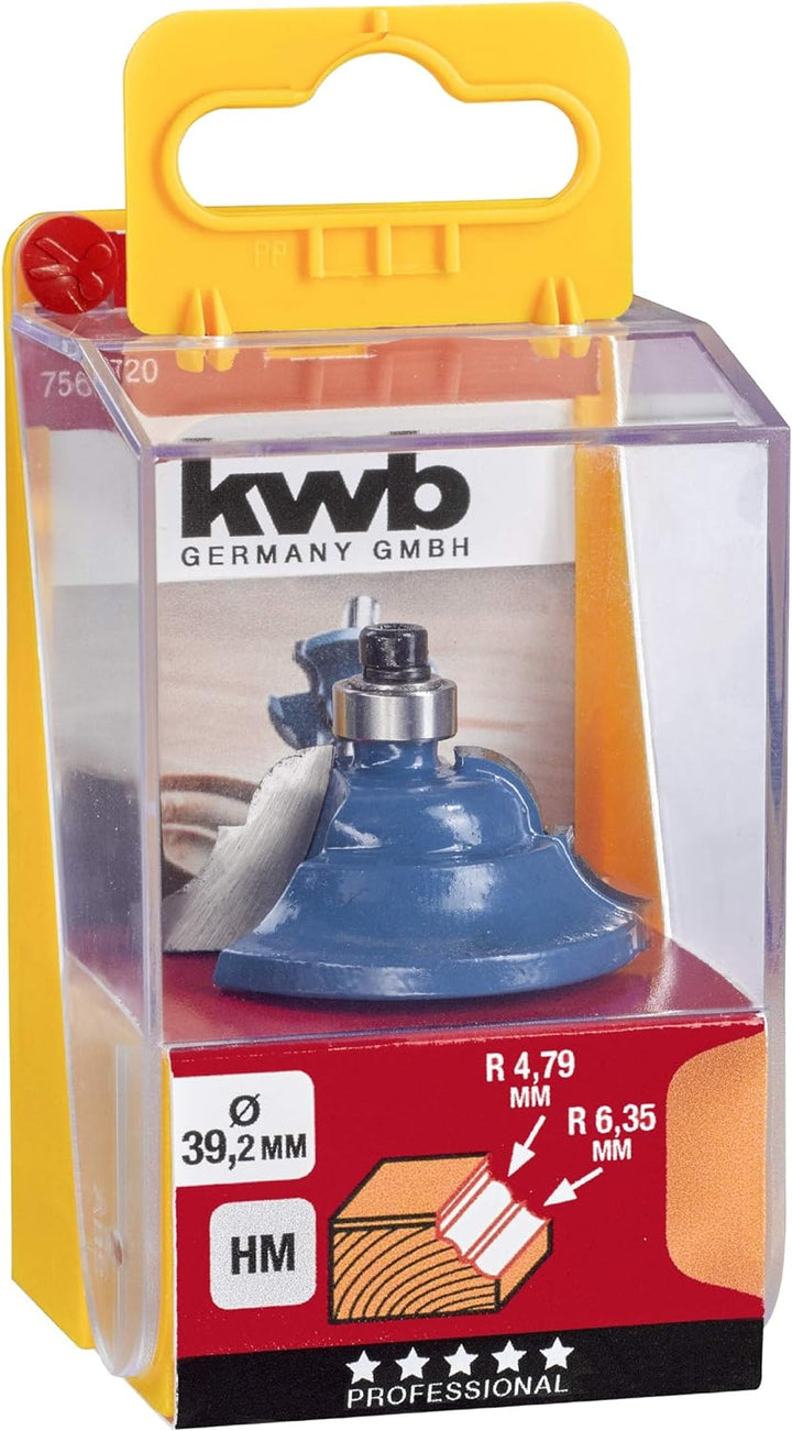 kwb Profilfräser Ø 39,2 mm, hartmetallbestückt mit Anlaufkugellager, präzisem Spannschaft und optimi