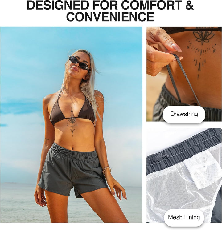 Kanu Surf Damen Lori Stretch UPF 50+ Active Swim and Workout Boardshort Boardshorts (1er Pack) XS Lo