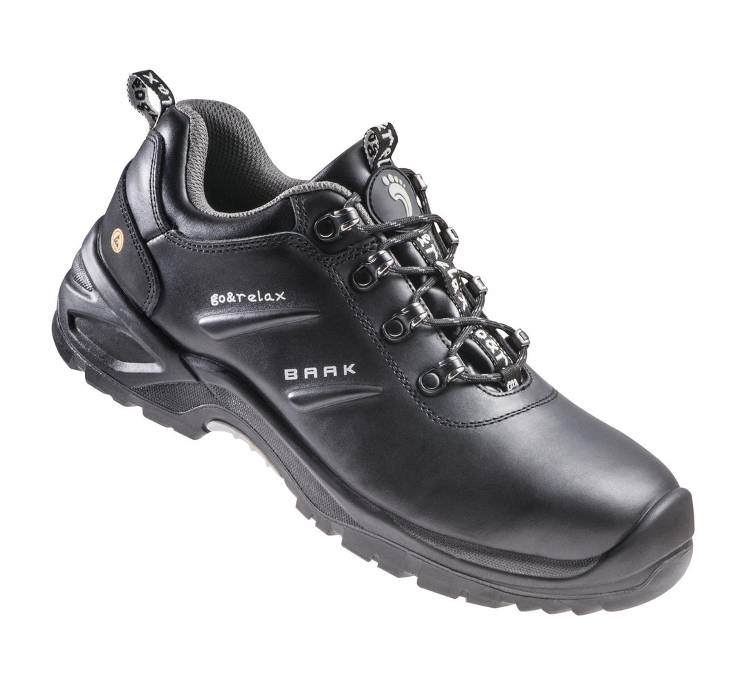 BAAK Sicherheitshalbschuhe S3 "Harris" Industrial - Go&amp;Relax. 1 Stück. 38. Schwarz. 7214N 38 EU, 38
