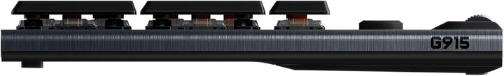 Logitech G915 LIGHTSPEED kabellose mechanische Gaming-Tastatur, Clicky GL-Tasten-Switch mit flachem