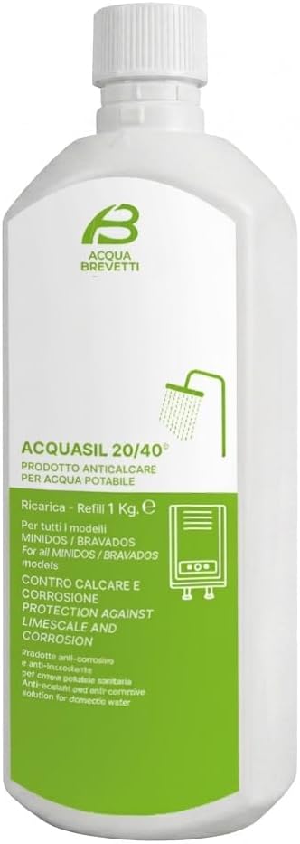 Acquabrevetti Aquasil Flüssigkeit 20/40® in der Flasche 1 l für Dosierpumpen MiniDos und BravaDos