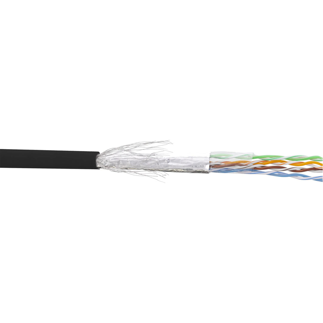 InLine 72099S Patchkabel Cat.5e, schwarz, SF/UTP, AWG26, PVC, 100m