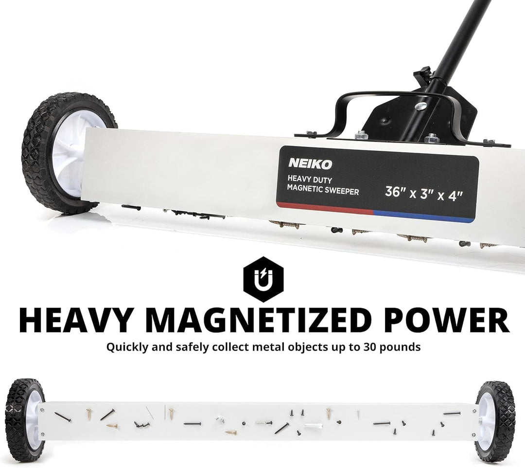 Neiko® Heavy Duty 61 cm Magnet Sweeper Metall Tonabnehmer Werkzeug mit Schnellspanner höhenverstellb