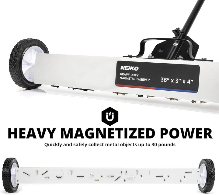 Neiko® Heavy Duty 61 cm Magnet Sweeper Metall Tonabnehmer Werkzeug mit Schnellspanner höhenverstellb