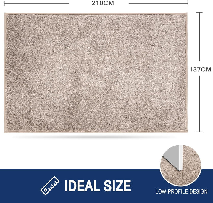 FCSDETAIL Schmutzfangmatte Innen 137 x 210 cm, rutschfeste Sauberlaufmatte, Eingangstürmatte mit Was