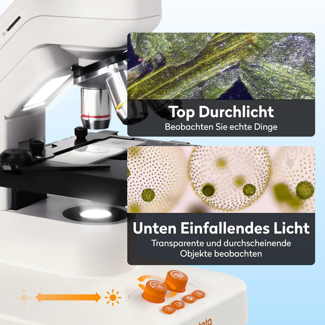 USB Digitales Mikroskop für Kinder Erwachsene, MatataStudio MT3-4 1200x Professionelles Biologisches
